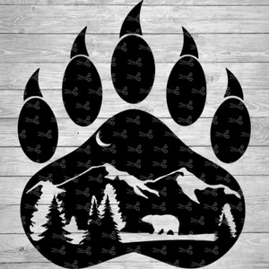 Nature Bear Paw SVG, archivos Cricut, archivos digitales - Imagen 1 de 1