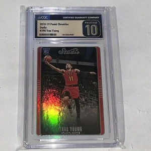 2018-19 Panini Chronicles Studio Trae Young Rookie Card #298 CGC 10 Pristine - Picture 1 of 10