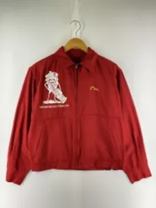 EVISU SWINGTOP Top BLOUSON Light outerwear Men's Size 38 Red Used Japan - Picture 1 of 9