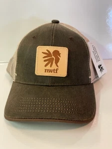 National Wild Turkey Federation (NWTF) Brown Sponsor Cap- Snap Closure, Mesh - Picture 1 of 4