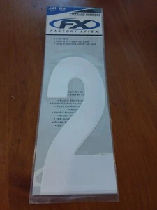 Números estándar Effex de fábrica 8 pulgadas 02-4482 Blanco #2 Paquete de 3 NS291B - Imagen 1 de 2