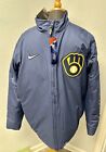 Rare Official Nwt 2021 Mlb Player Issued Milwaukee Brewer Team Nike Jacket L