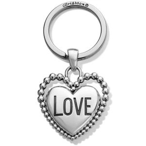 Brighton Beaded Love Heart Key Fob STYLE E18150 RT $42 NWT - Picture 1 of 1