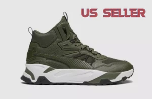 Puma Trinity # 11 Mid Hybrid Lace Up Mens Green Sneakers Casual Shoes 39232702 - Picture 1 of 8