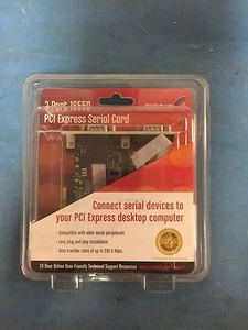 *NEW IN BOX* StarTech PEX2S550 2-Port 16550 PCI Express Serial Card - Afbeelding 1 van 4