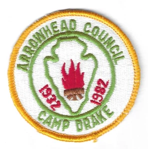 BSA CAMP DRAKE, ARROWHEAD-PRAIRIELANDS COUNCIL 1982 PATCH - Picture 1 of 3