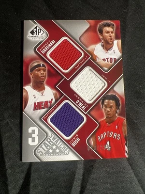 2009-10 SP JUEGO USADO 3 ESTRELLAS Chris Bosh Jermaine Oneil Andrea Bargnani/199 Foto 1 de 2