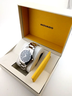 Movado Men's Masino Classic Museum SS Watch W/Blk Dial & Diamond Hour Markers - Image 1 of 4