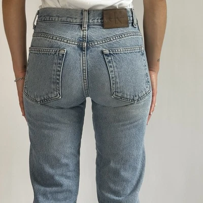 90s ck Jeans Double Stonewash 5  Pocket Straight Leg USA Size 3 -26x32 - Image 1 of 4