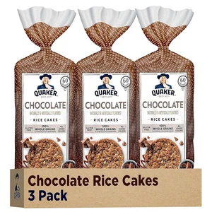Quaker Large Rice Cakes, Chocolate, Pack of 3 - Picture 1 of 6