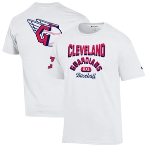 Men's Champion White Cleveland Guardians 3-Hit Jersey T-Shirt - Picture 1 of 3