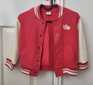 Laugh Laughing Child Korean Fashion Girls Pink Varsity Jacket Age 4-5 - Picture 1 of 4