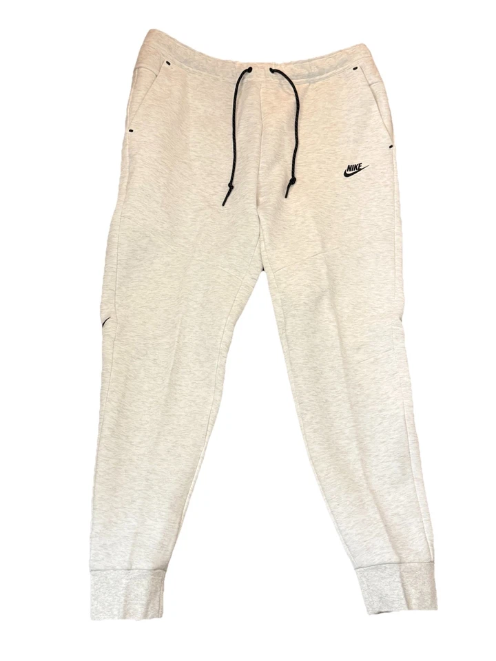 Nike Sportswear Tech Fleece Jogger Sweatpants Heather White HV0959-051 Size XS