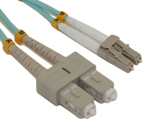 1 Meter LC/SC 10G Multi-Mode Duplex OM3 50/125 Fiber Optic Networking Cable - Picture 1 of 3