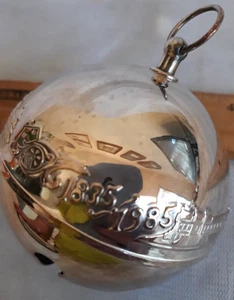 Wallace Silversmiths Silver Plated Sleigh Bell Ornament 1985 Annual Christmas - Picture 1 of 15