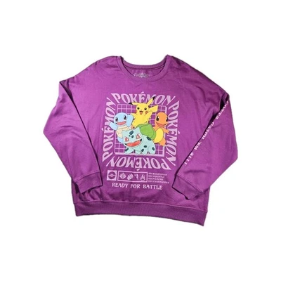 Sudadera Pokemon Gotta Catch 'Em All Mujer L Púrpura Fucsia Pikachu Gráfico Foto 1 de 4