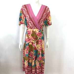 Vestido midi floral para mujer Figueroa & Flower pequeño ajustado BOHO campesino COMO NUEVO - Imagen 1 de 13