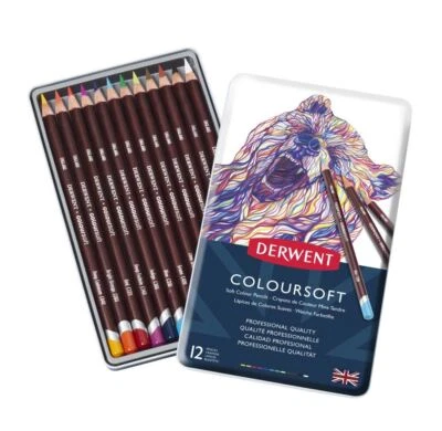 Derwent Coloursoft Künstler Buntstifte 12 Dose Set - Bild 1 von 3
