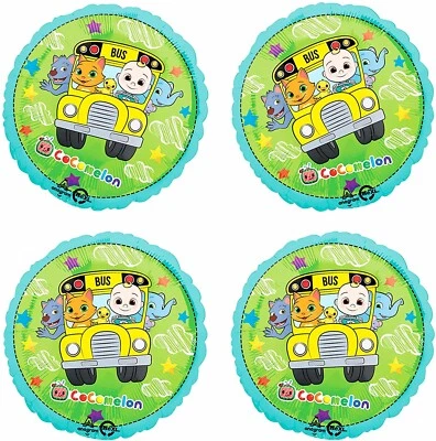 Paquete de 4 globos de fiesta Anagram Cocomelon paquete de láminas de Mylar Foto 1 de 2