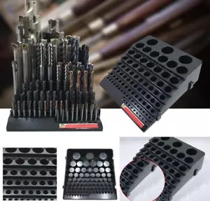 85 FORI PORTA UTENSILI SCATOLA SUPPORTO PLASTICA NERO PER PUNTA DA TRAPANO FRESA - Foto 1 di 6