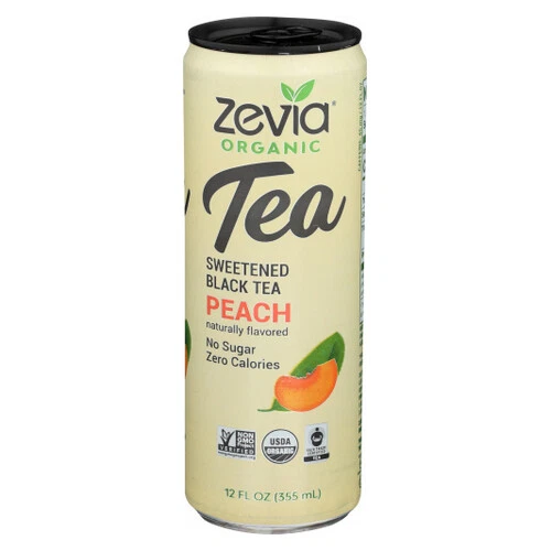 Organic Peach Sweetened Black Tea 12 Oz(Case Of 12) By Zevia - Image 1 of 1