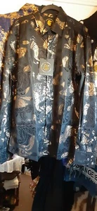HOUSE OF LORDS MENS GOLD AND BLACK SHIRT MEDIUM - Picture 1 of 5