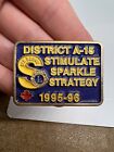 Lions Club Pin - District A-15 Stimulate Sparkle Strategy 95-96 Canada
