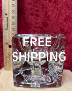 Cube Candlestick Holder Shannon Irish Crystal by Godinger (2-3/4 x 2-3/4)  EUC - Picture 1 of 17