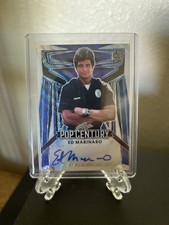 2023 Leaf Pop Century Ed Marinaro 8/10 Auto Blue Prismatic (BA-EM1) Autograph