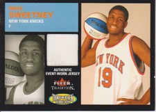 2003-04 Fleer Tradition Throwback Threads Event Worn Mike Sweetney - Knicks