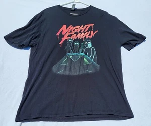 Rick and Morty Shirt Night Family Men's Size XL Black Gildan Humor Cartoon - Picture 1 of 7