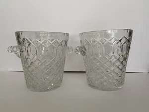 PAR DE CUBOS DE HIELO DE CRISTAL DE PLOMO DE COLECCIÓN A JUEGO DE 7,75 de altura - Imagen 1 de 5