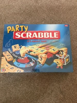 Party Scrabble Board Game by Mattel -  It's About Time - Speed - with Timer NEW - Image 1 of 4