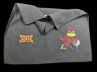 Toalla de golf Iowa State (ISU) (2 lados) waffle microfibra (8 pulgadas x 25 pulgadas) golf Foto 1 de 4