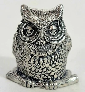 Vintage Donahue Collection Pewter Owl Thimble c 1980 - Picture 1 of 6
