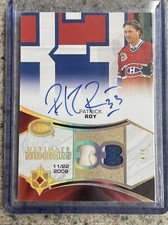 2020-21 Upper Deck Patrick Roy Ultimate Numbers Collection 4/5 Jersey Auto