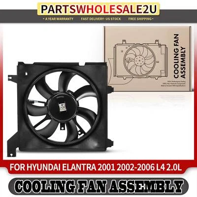 Nuevo conjunto de ventilador de refrigeración del radiador con cubierta para Hyundai Elantra 2001-2006 2,0 L Foto 1 de 4