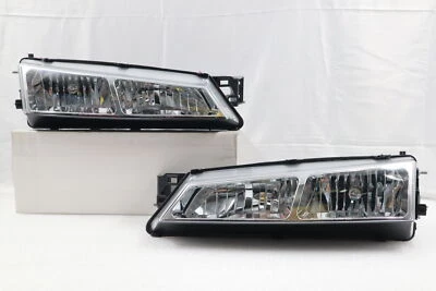 For Nissan 240SX S14~1997~1998~Clear Crystal Headlight JDM Silver SR20 KA24 - Image 1 of 4