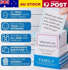 200 Family Conversation Starters Great Relationships Fun Questions Card Games AU - Picture 1 of 11