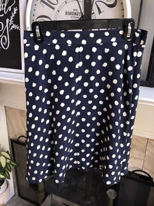 KATE SPADE navy blue pokla dot mini skirt sz 2 - Picture 1 of 6