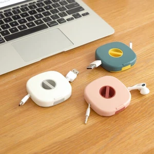 Rotatable Data Cable Organizer Storage Box Mobile Phone Charging Cable - Picture 1 of 15