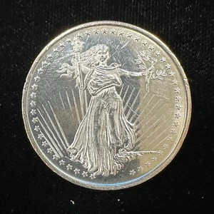 Silver towne Mint American Gold Eagle Design 1oz .999 FS round (L4135) - Picture 1 of 2