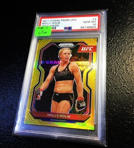 2021 Prizm UFC Holly Holm Gold Prizm 1/10 SSP PSA 10 Gem *1st Year of UFC Prizm