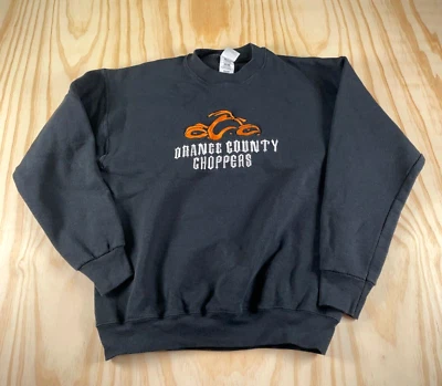 VTG Orange County Choppers Sweatshirt Adult Large Black Embroidered Crewneck - Image 1 of 4