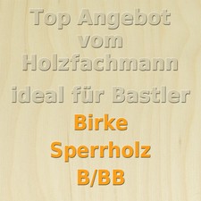Sperrholz ab 10,50€/m² 3 - 18mm Birke Sperrholzplatte Bastelholz Multiplexplatte