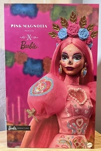 2023 Día De Muertos Barbie x Pink Magnolia Doll - In Hand - Sealed Shipper - Picture 1 of 8