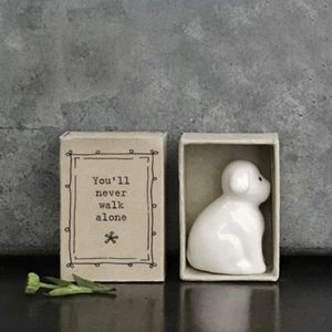 East of India porcelain dog 'You'll never walk alone' pet memorial gift - Picture 1 of 1