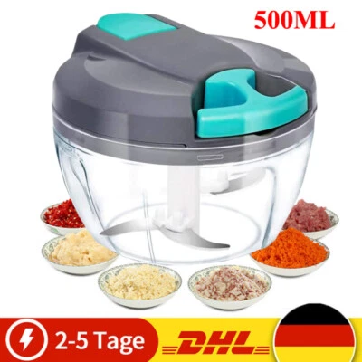 Manuelle Chopper Zerkleinerer Zwiebelschneider Gemüsehacker KnoblauchMultihacker - Bild 1 von 4