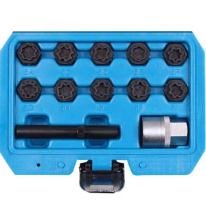 Anti-theft Wheel Lock Lug Nut Key Socket Set Remover Tool Kit for Mercedes Benz - Picture 1 of 5