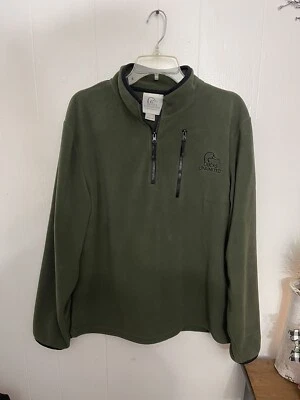 Ducks Unlimited L fleece half Zip green jacket EUC - Image 1 of 4